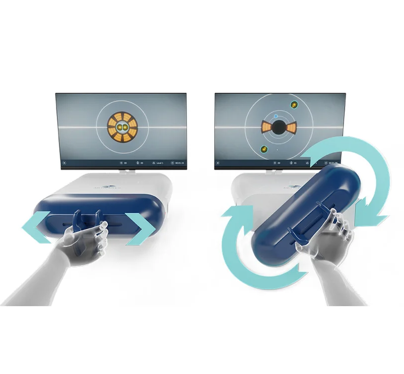 ReHandyBot simulating real-object therapy exercises